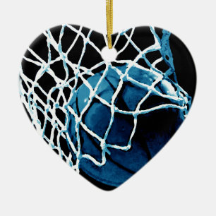Blue Basketball Ceramic Tree Decoration