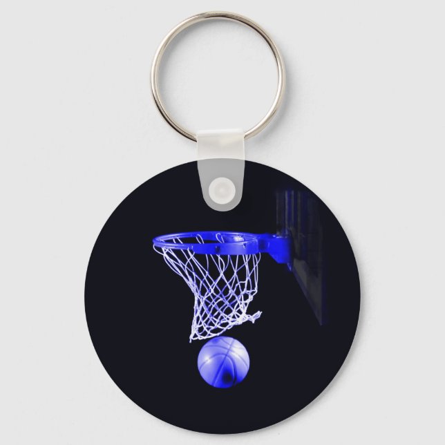 Blue Basketball Key Ring (Front)