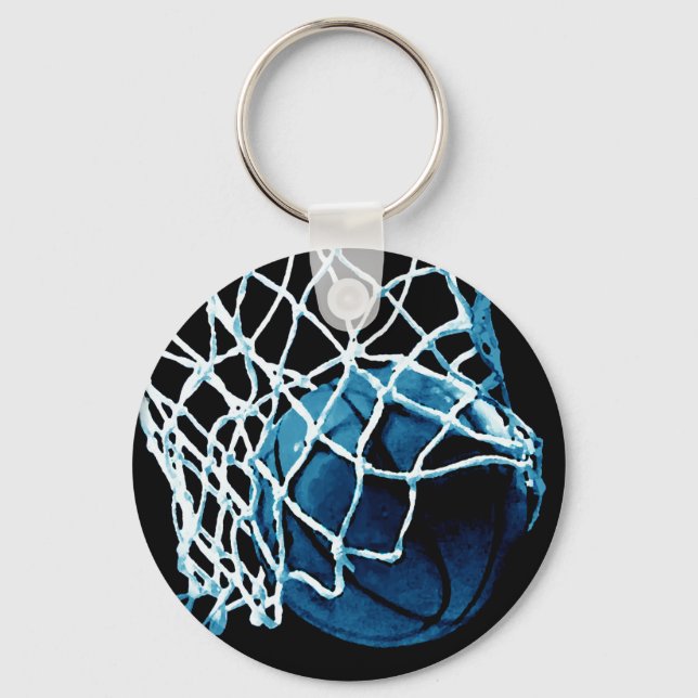 Blue Basketball Key Ring (Front)