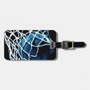 Blue Basketball Luggage Tag