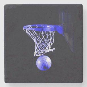 Blue Basketball Stone Coaster