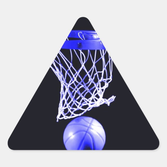 Blue Basketball Triangle Sticker (Front)
