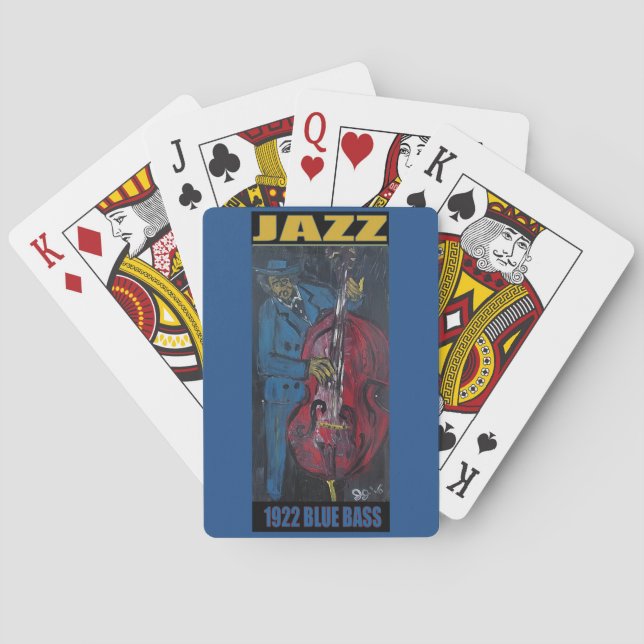 BLUE BASS PRINT PLAYING CARDS (Back)