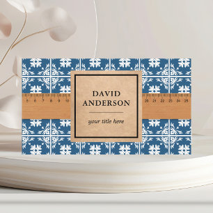 Blue Bathroom Kitchen Flooring Tiles Installer Business Card