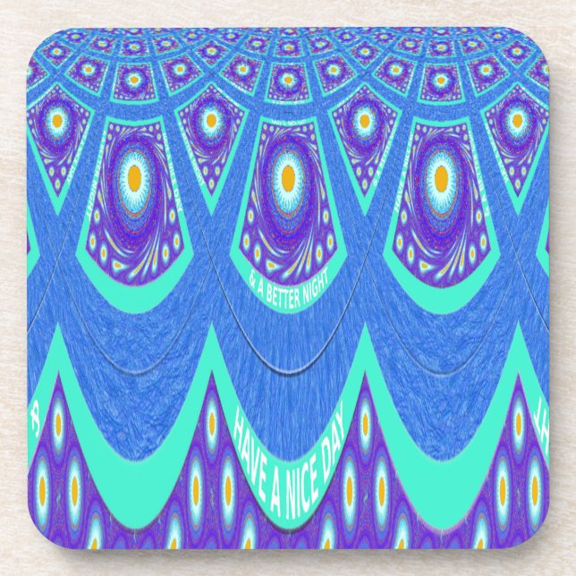 Blue batik coaster (Front)