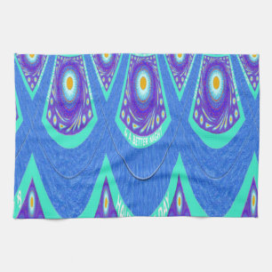 Blue batik tea towel