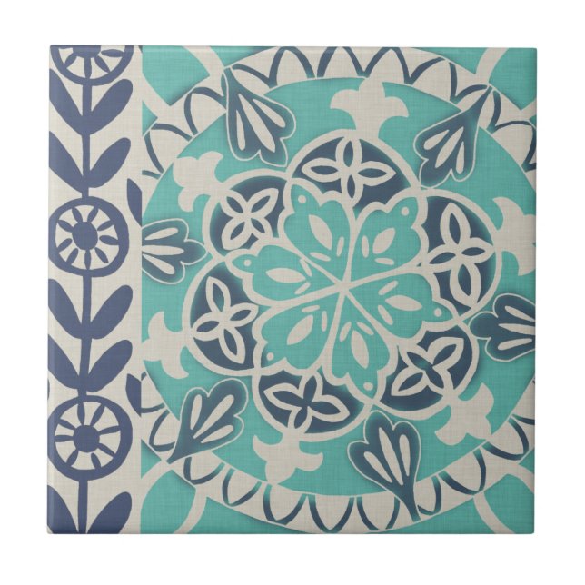 Blue Batik Tile I (Front)