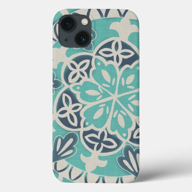 Blue Batik Tile I Case-Mate iPhone Case (Back)
