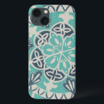 Blue Batik Tile I iPhone 13 Case<br><div class="desc">Floral</div>