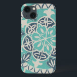 Blue Batik Tile I iPhone 13 Case<br><div class="desc">Floral</div>