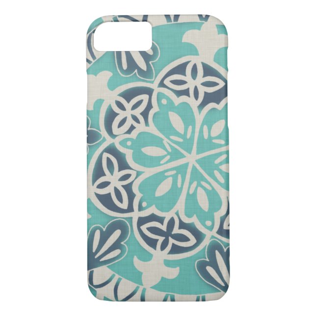 Blue Batik Tile I Case-Mate iPhone Case (Back)