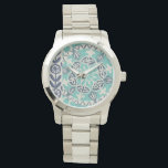 Blue Batik Tile I Watch<br><div class="desc">Floral</div>