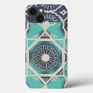 Blue Batik Tile II iPhone 13 Case