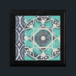 Blue Batik Tile II Gift Box<br><div class="desc">Floral</div>