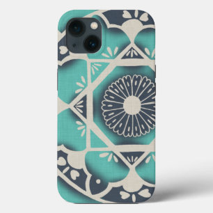 Blue Batik Tile II iPhone 13 Case