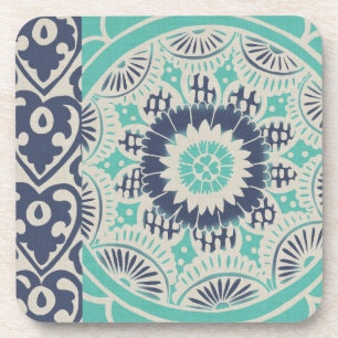 Blue Batik Tile III Coaster