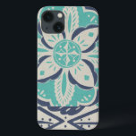 Blue Batik Tile IV iPhone 13 Case<br><div class="desc">Floral</div>
