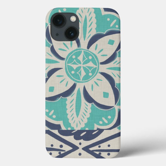 Blue Batik Tile IV Case-Mate iPhone Case (Back)