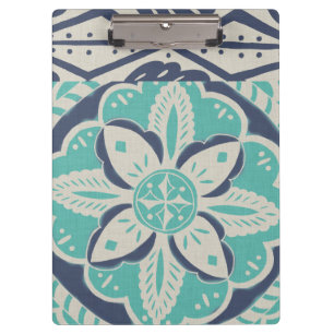 Blue Batik Tile IV Clipboard