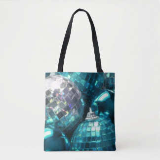 Blue Baubles all over tote bag