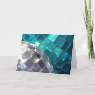Blue Baubles detail greetings card
