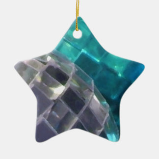 Blue Baubles detail star ornament