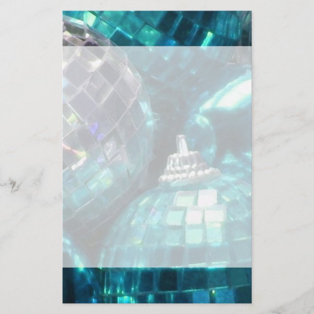 Blue Baubles stationery header and footer (Front)