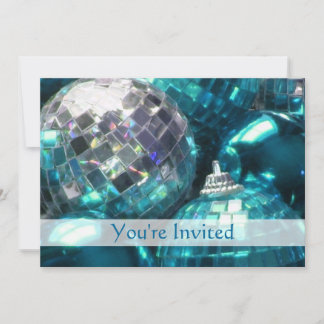 Blue Baubles 'You're Invited' invitation