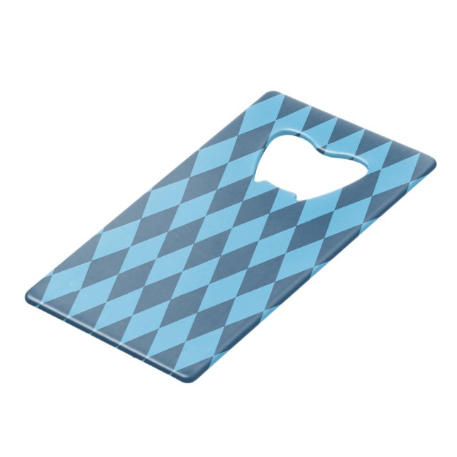 Blue Bavaria Rhombus Flag Pattern (Front Angled)