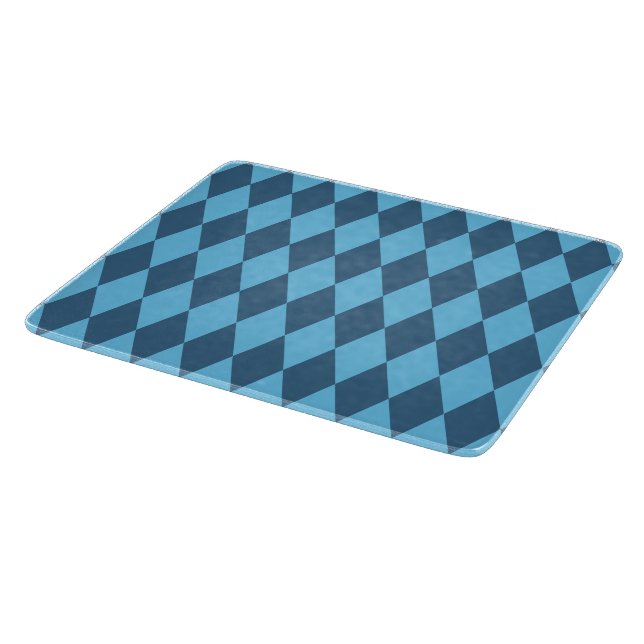 Blue Bavaria Rhombus Flag Pattern Cutting Board (Corner)