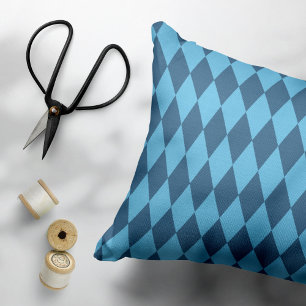 Blue Bavaria Rhombus Flag Pattern Decorative Cushion