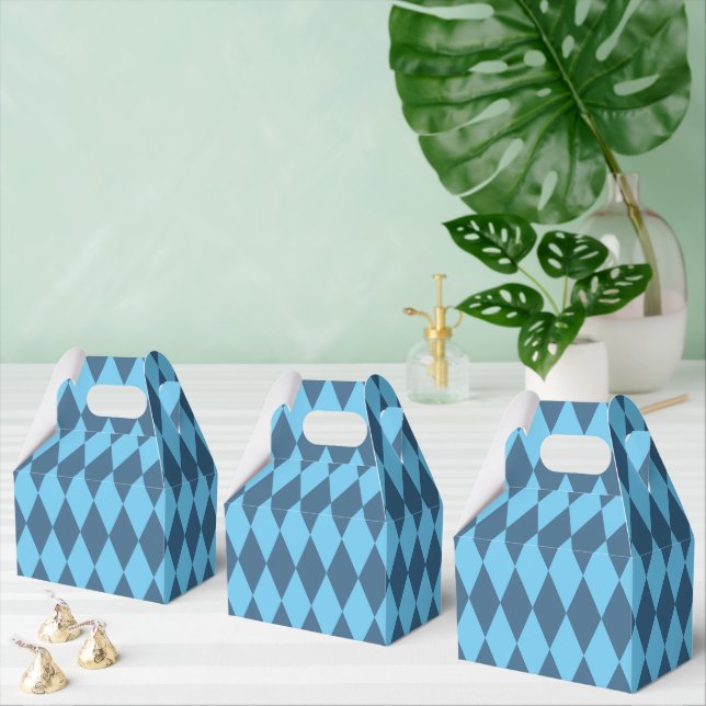 Blue Bavaria Rhombus Flag Pattern Favour Box (Multiple)