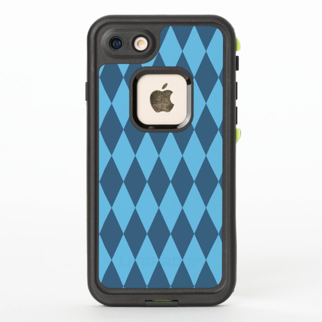 Blue Bavaria Rhombus Flag Pattern LifeProof iPhone Case (Back)