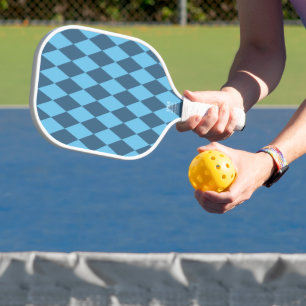 Blue Bavaria Rhombus Flag Pattern Pickleball Paddle