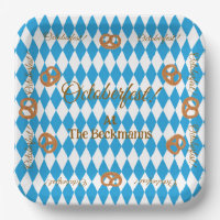 Blue Bavarian Octoberfest Pretzels Personalise
