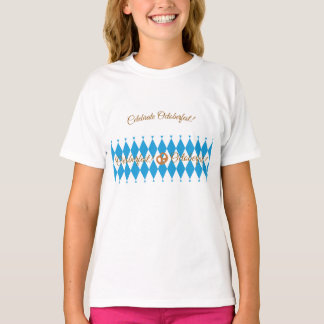 Blue Bavarian Octoberfest Pretzels T-Shirt