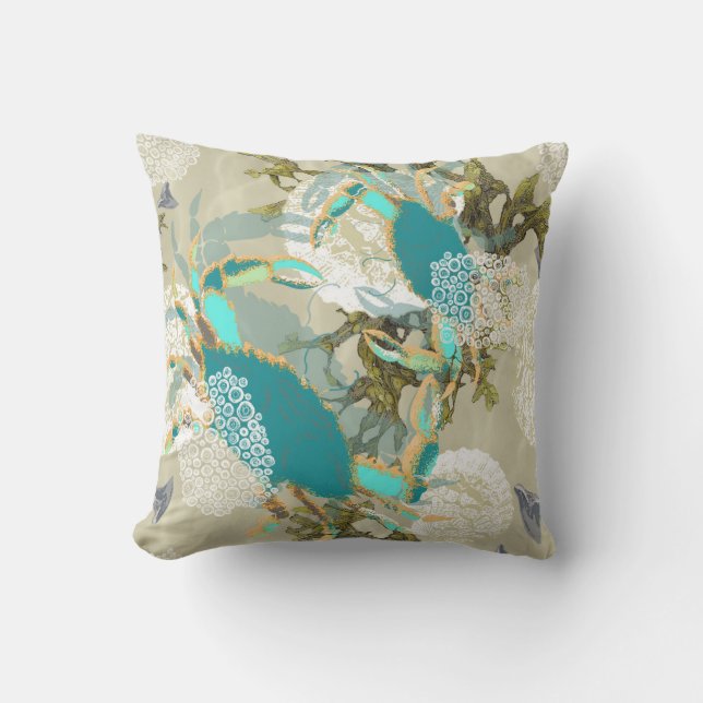 Blue Bay Crabs Cushion (Front)