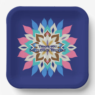 Blue Bayou 9 in. Square Paper Plates