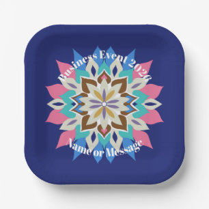 Blue Bayou Busines Event 7 in. Square Paper Plates