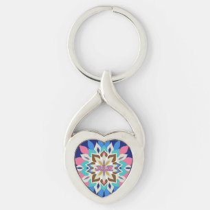 Blue Bayou Heart-Shaped  Key Ring