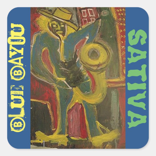 BLUE BAYOU SATIVA SQUARE STICKER (Front)