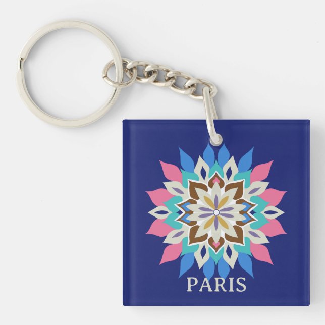 Blue Bayou Square Key Ring (Front)