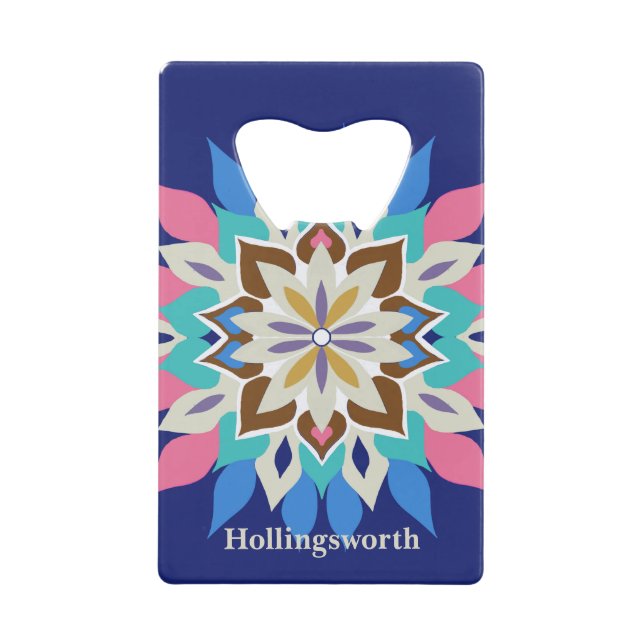 Blue Bayou Stainless Steel Rectangle Bottle Opener (Front)