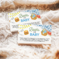 Blue BBQ Baby Shower Books for Baby