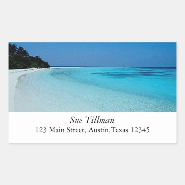 Blue Beach Address Label (Front)