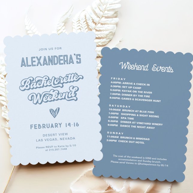Blue Beach Bachelorette Party Invitation (Creator Uploaded)