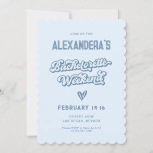 Blue Beach Bachelorette Party Invitation