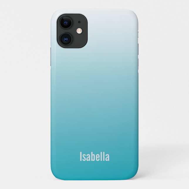 Blue Beach Colour Gradient Case-Mate iPhone Case (Back)