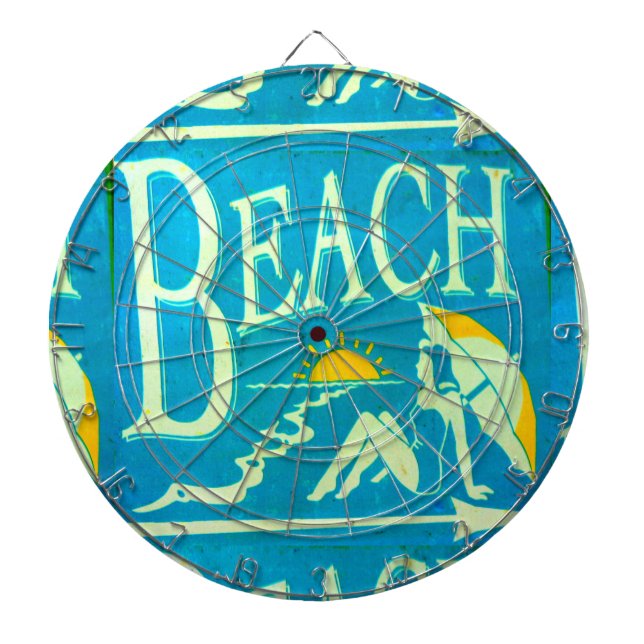 blue beach dart boart dartboard (Front)