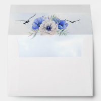 Blue Beach Flowers and Sea Birds